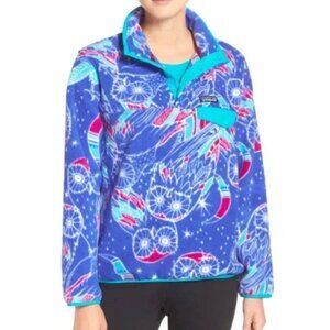 PATAGONIA Synchilla Harvest Moon Night Owls Fleece Pullover Size XL RARE